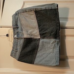 Wild Fable multicolored denim skirt, size 6
